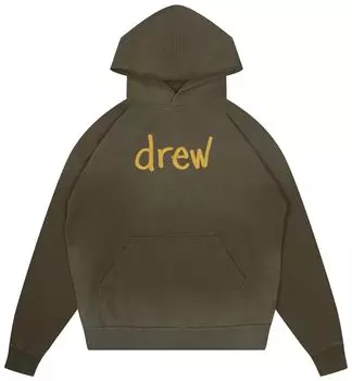 Худи Drew House Scribble Oversized Hoodie 'Faded Olive Green', зеленый