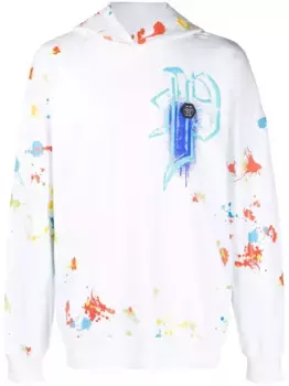 Худи Dripping Skull Philipp Plein, белый