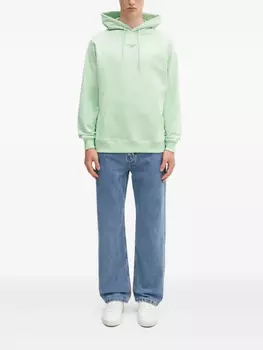 Худи Drle De Monsieur с вышитым логотипом, зеленый