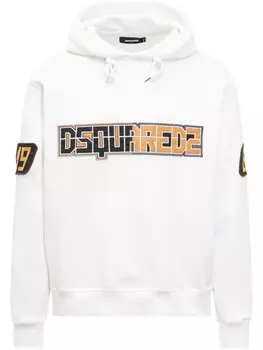 Худи DSQUARED2 с аппликацией-логотипом, белый