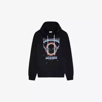 Худи Elisio из смесового хлопка с фирменным принтом Zadig&Voltaire, цвет noir