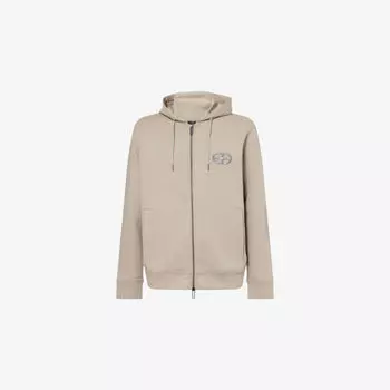 Худи Emporio Armani с логотипом, бежевый