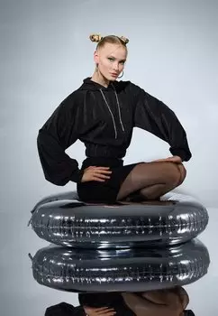 Худи Even&Odd, черный металлик