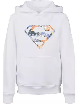 Худи F4NT4STIC DC Comics Superman Floral Logo Superheld, белый