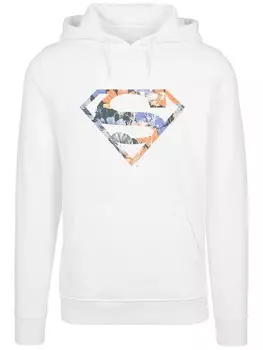 Худи F4NT4STIC DC Comics Superman Floral Logo Superheld, белый