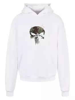 Худи F4NT4STIC Ultra Heavy Marvel Punisher TV Camo Skull, белый