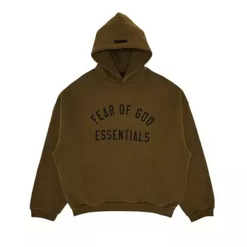 Худи Fear of God Essentials Fleece Hoodie Olive, зеленый