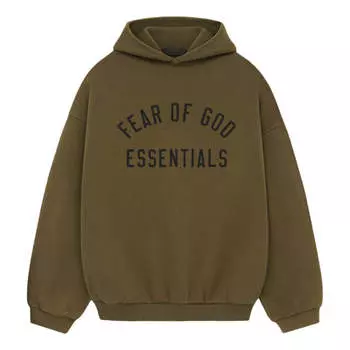 Худи Fear of God Essentials Fleece Hoodie 'Olive', оливкого-зеленый