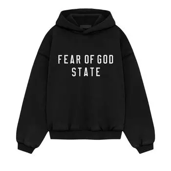 Худи Fear of God Essentials Kids Heavy Fleece Hoodie 'Black', черный