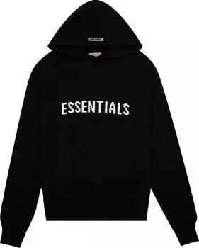 Худи Fear of God Essentials Knit Hoodie 'Black', черный