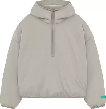 Худи Fear of God Essentials Nylon Filled Half Zip 'Seal', серый