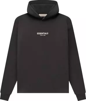 Худи Fear of God Essentials Relaxed Hoodie 'Iron', черный