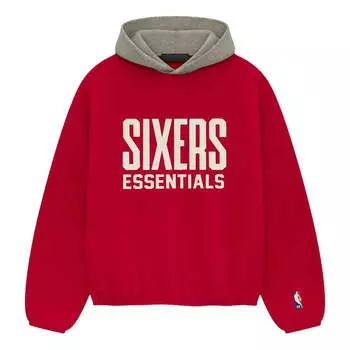 Худи Fear of God Essentials x NBA Philadelphia 76ers Hoodie 'Red Grey', красный