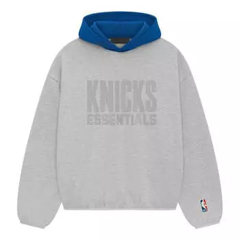 Худи Fear of God Essentials x NBA Knicks Hoodie 'Light Heather', серый