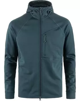Худи Fjllrven Abisko Grid Fleece Hoodie, цвет Mountain Blue