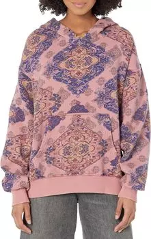 Худи Free People Printed Its A Vibe Hoodie, цвет Desert Rose Combo