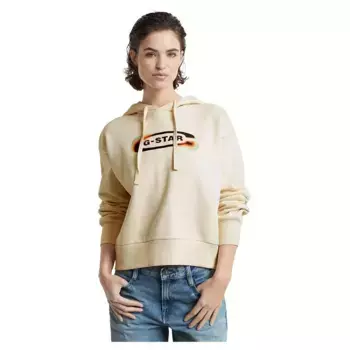 Худи G-Star Old Skool Logo Loose, бежевый