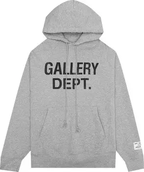 Худи Gallery Dept. Center Logo Hoodie 'Heather Grey', серый