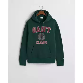 Худи Gant Front Graphic, зеленый
