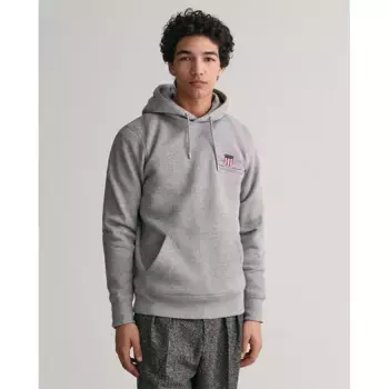 Худи Gant Medium Archive Shield Regular Fit, серый