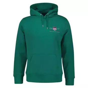 Худи Gant Medium Archive Shield Regular Fit, зеленый
