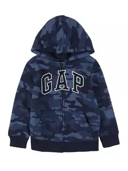 Худи GAP Regular fit Zip-Up Hoodie, цвет Blue/Smoke blue/Dark blue