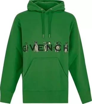 Худи Givenchy Branding Embroidery Classic Fit Hoodie 'Apple Green', зеленый