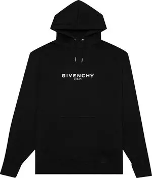 Худи Givenchy Classic Fit Hoodie With Reverse Print 'Black', черный
