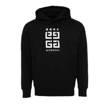 Худи Givenchy Logo Printed Drawstring 'Black', черный