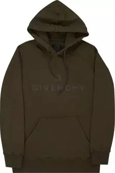 Худи Givenchy Slim Fit Print Hoodie 'Military Green', зеленый