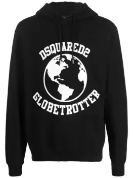 Худи Globetrotter с логотипом DSQUARED2, черный