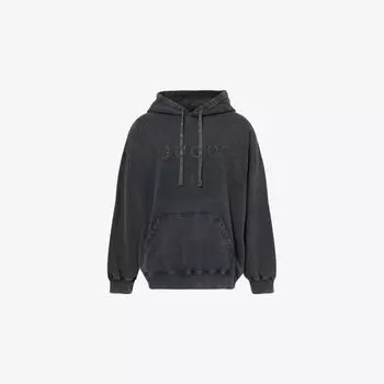 Худи Gucci с вышитым логотипом, черный