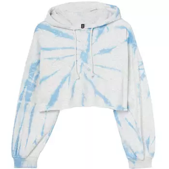 Худи H&amp;M+ Crop tie-dye, голубой