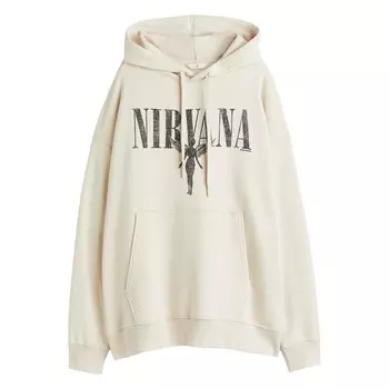 Худи H&amp;M Nirvana Oversized, белый