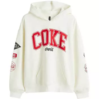 Худи H&amp;M+ Oversized Printed Coca-Cola, белый
