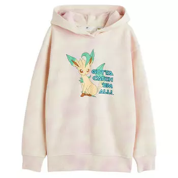 Худи H&amp;M Pokemon Oversized Printed, натуральный белый