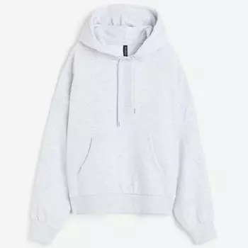 Худи H&M Oversized, светло-серый