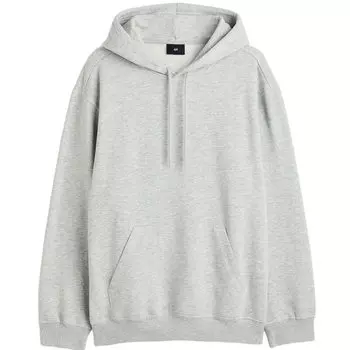 Худи H&M Relaxed Fit, светло-серый (Размер S)