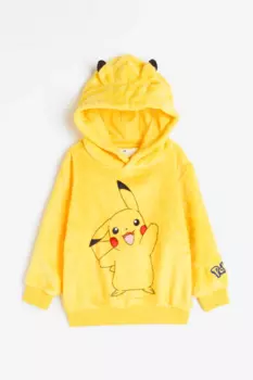 Худи H&M x Pokmon Printed Pile, желтый