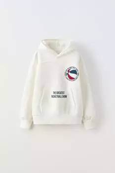 Худи harlem globetrotters ZARA, белый
