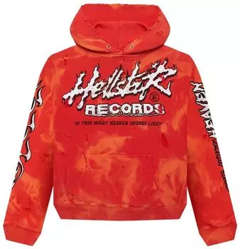Худи Hellstar Records Pullover Hoodie 'Lava', красный