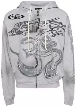 Худи Hellstar Yoga Zip-Up Hoodie 'Grey', серый