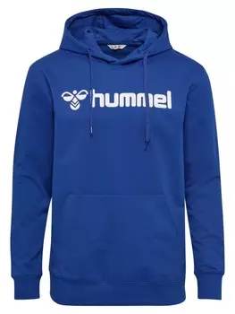 Худи Hummel Regular Fit Sweatstoff Kapuze Beuteltasche, синий