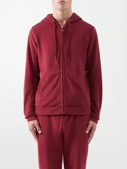 Худи isaac из хлопковой махры Derek Rose, красный