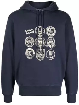 Худи из джерси с логотипом Maison Kitsun, синий