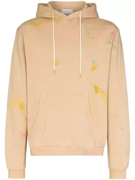Худи из джерси с принтом тай-дай John Elliott, бежевый