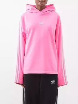 Худи из джерси с тремя полосками x adidas Balenciaga, розовый