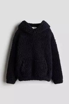 Худи из флиса тедди H&M, синий