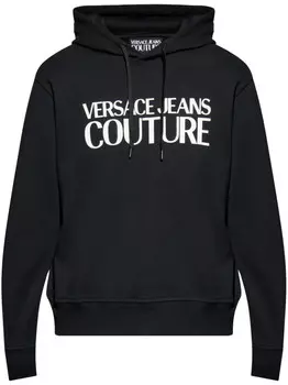 Худи из хлопка Versace Jeans Couture, черный