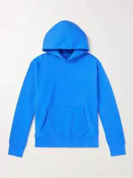 Худи из хлопкового джерси, окрашенного в готовом виде LES TIEN, синий